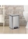 HOME Falcon 6L Pedal Bin Stainless Steel With Plastic Inner Bucket For Kitchen Bathroom And Offices L 22.5 X W 23.5 X H 32.5 Cm Silver