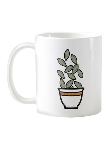 Piece Cardamom Coffee Printed Mug White