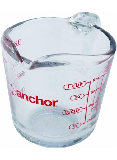 Hocking Measuring Cup, Red, 8Oz, 4901