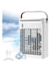 INGUNAR Portable Air Conditioners Fan, Air Cooler Humidifier Fan with 7 Colors LED Light, Desktop Cooling Fan with Large Water Tank for Home Room Office