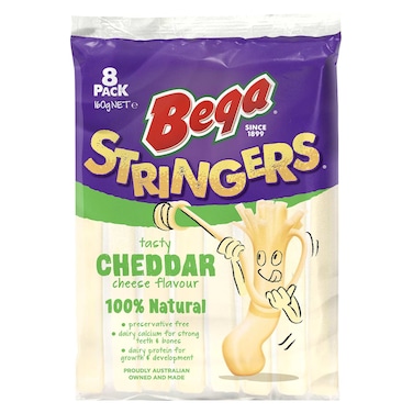 Bega Stringers Cheddar Cheese Flavour, 160g