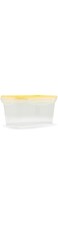 KLEEZ Plastic Food Storage Boxes, Meal Prep Containers, Integrated Silicone-Lining, Airtight, Reusable, Stackable, BPA-Free. Microwave, Freezer, Dishwasher safe. Perfect for Kitchen. Yellow, 1600ml