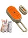 KOWVOWZ 3 In1 Cat Steam Brush, Pet Hair Removal Comb, Self Cleaning Steam Cat Brush, Silicone Massage Comb Cat Brush for Shedding Multifunctional Dog Hair Brush Removing Tangled and Loosse Hair