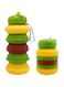 Reusable Collapsible Water Bottle, 20oz Silicone Water Bottle, Hamburger Style, BPA Free, for Travel, School, Sports Gym, Hiking, Camping Essentials