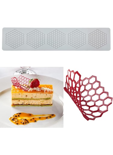 QLINLEAF Hollow Candy Mold, Chocolate Candy 3D Hollow Silicone Mold (Honeycomb Mould)