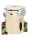 U-HOOME Airtight Coffee Canister,Stainless Steel Coffee Bean Food Storage Container w/Scoop &amp; Date Tracker for Grounds Coffee,Beans,Tea,Flour,Cereal,Sugar,22OZ (B-BEIGE)