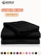 3 Piece Super King Black Striped Bed Sheet Set &acirc;&euro;&ldquo; Ultra-Soft Microfiber Striped Sheet &amp; 2 Pillowcases, Breathable Luxury Bedding for Home &amp; Hotel Use
