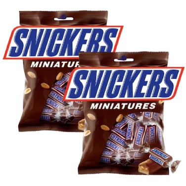 Snickers Miniature Chocolate Bar, 150g Pack of 2