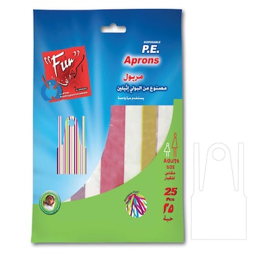 Fun Printed Disposable Aprons Multicolour 25