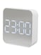 Jectse LED Digital Alarm Clock, 2 Alarm Settings, Multifunctional, Small Electronic Alarm Clock with Temp Date Display, for Bedroom (White)