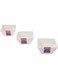 Verona C5213133 C3 Square Bowl Set of 3-7.5 cm,White