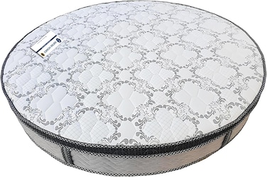 INFINI HOMES Premium High Density Foam White Round Mattress (250W X 250L X 30H)