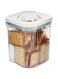 Airtight Food Storage Containers with Date Tracker and Scoop, 1.2L/40oz Stackable Cereal Dispenser, Perfect for Snacks, Candy, Salt, and Coffee