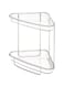 Idesign 42460 Clarity Plastic Free-Standing 2-Tier Vanity Shelves, Storage For Countertops, Desks, Dressers, Bathroom, 9.68" X 6.43" X 9.05", BrUShed