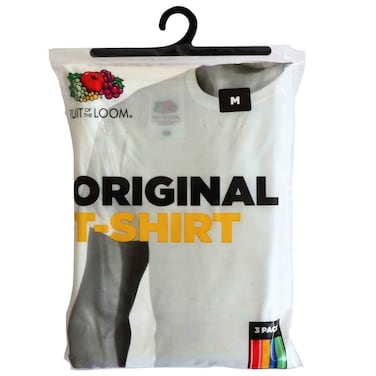 Fruit of the Loom Men Original T-Shirt, Round Neck, Size Medium, Pack of 3