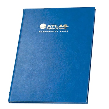 Atlas A4 Manuscript Book Blue 3 Quire 70GSM