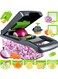 Chopper, Pro Onion Chopper, Multifunctional 13 in 1 Food Chopper, Kitchen Vegetable Slicer Dicer Cutter,Veggie Chopper With 8 Blades,Carrot and Garlic Chopper With Container