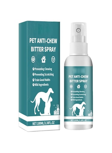 NALACAL No Chew Spray for Dogs, Anti Chew Spray for Dogs, 100 ML Bitter Spray for Dogs to Stop Chewing, Effective Anti Scratch Furniture Protector, Indoor &amp; Outdoor Safe &amp; Alcohol-Free &amp; Non-Toxic