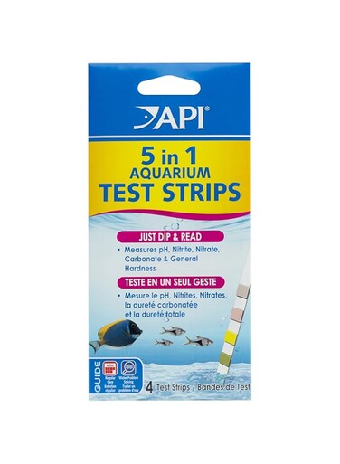 API 5in1 Test 4 Strips for Freshwater &amp; Saltwater Aquarium 4 Strip