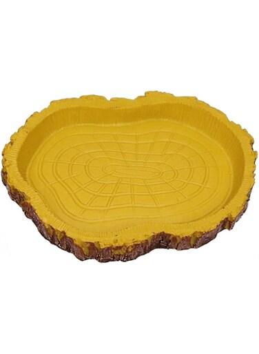 Oasisgalore Reptile Food Water Bowl, Resin Food Feeder Worm Dish Pet Food Tray for Tortoise,Gecko, Snake, Lizard,Turtle