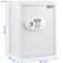 Rubik Safe Box Large For Home Office with Dual Security, Unlock using Key and Digital Combination Lock (RB50ED, Size 50x35x30cm) White