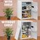 Rubik Safe Box Large For Home Office with Dual Security, Unlock using Key and Digital Combination Lock (RB50ED, Size 50x35x30cm) White