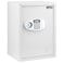 Rubik Safe Box Large For Home Office with Dual Security, Unlock using Key and Digital Combination Lock (RB50ED, Size 50x35x30cm) White