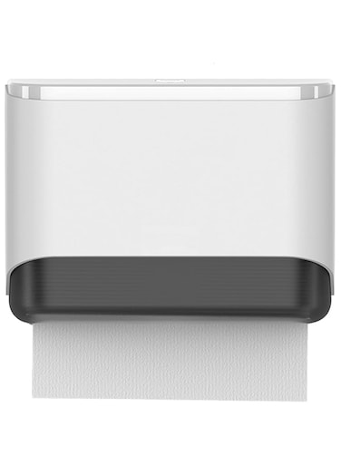 KASTWAVE Commercial Paper Towel Dispenser Wall Mount with Lock - Universal Multifold Tri Fold Holder, Compact Design for Bathroom, Kitchen, Office - Waterproof, Anti-Theft (White, 1 Pack)