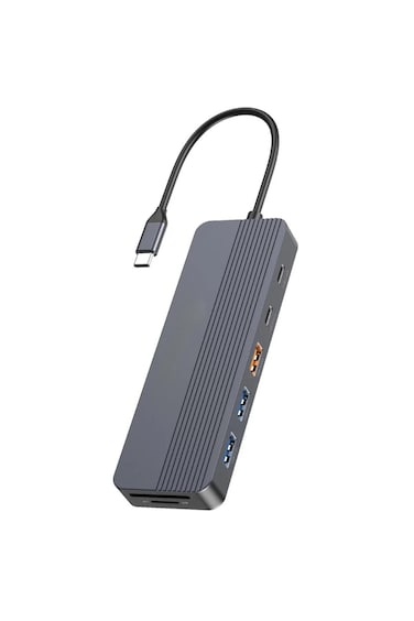 12-in-1 USB-C Hub with 4K HDMI &amp; DP, 100W PD, LAN, Audio, SD/TF &amp; 10Gbps Ports