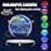 Magnetic Floating Globe 6 Inch,Gravity Floating Rotating Multi-Color Earth Globe with Clock Base Touch Switch for Home Office Desk Decoration