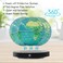 Magnetic Floating Globe 6 Inch,Gravity Floating Rotating Multi-Color Earth Globe with Clock Base Touch Switch for Home Office Desk Decoration
