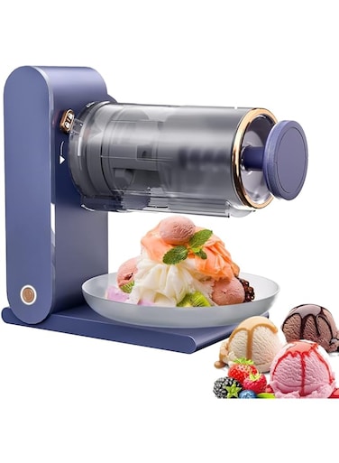 Shaved Ice Maker Snow Cone Rechargeable Slushie Machine Ice Cream Maker for Kids and Family Portable USB Charger 2 Set Block Ice Molds