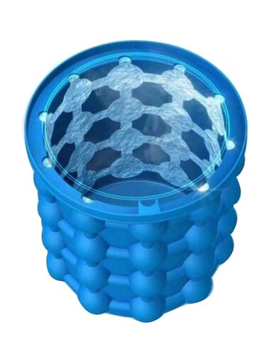 Cube Bucket Blue/White