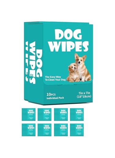 Pet Wipes for Dogs &amp; Cats, Azonee Grooming Wipes for Paws, Ears &amp; Fur, Deodorizing &amp; Hypoallergenic, Extra Soft &amp; Durable, Ideal for Daily Cleaning, 20 Count (Pack of 2)