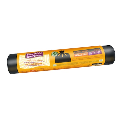 Enviro Guard Anti Bacterial Small Black 20 Garbage Bags
