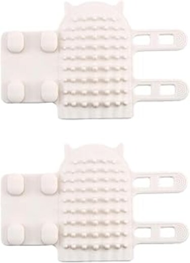 KARFRI Self Cleaning Cat Brush,Pet Tickling Artifact,Cat Self Groomer,Durable Silicone Material,Cat Corner Scratcher with Elastic Straps,Cat Back Scratcher for Short/Long Hair Cats (A*2)