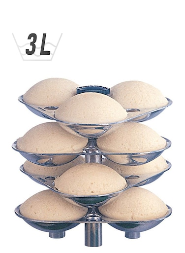 Idli Stand to cook 12 Idlis, recommended fr 13 models of hawkins pressure cookers (ID12S), Silver