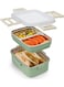 Stainless Steel Lunch Box - Insulated Bento Box Multifunctional-Containers Lunch Box Containers with 3 Compartments &amp; Tableware(304 stainless steel 3 compartments lunch box (Green) 1200ml