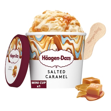 Haagen-Dazs Salted Caramel Flavoured Ice Cream Mini Cup, 100ml