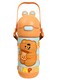 Stainless Steel Kids Puzzle Swirl Water Bottle with Straw &amp; Strap Double Wall Vacuum Insulated Educational, Fun and Learning Water Bottle for Kids, Girls and Boys Leak Proof 430ml (Brown)