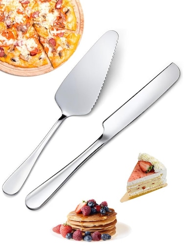 PCS Cake Knife and Server Set, Stainless Steel Cutting and Serving Set, Dishwasher Safe Slicer for Wedding Party