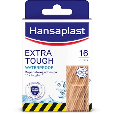 Hansaplast Extra Robust Wound Plasters, Waterproof, 16 Strips