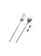 Extendable Fork and Spoon Set, Stainless Steel Long Fork and Spoon Retractable Dining Set Expandable Extension to 25.2" for BBQ, Fruit, Dessert