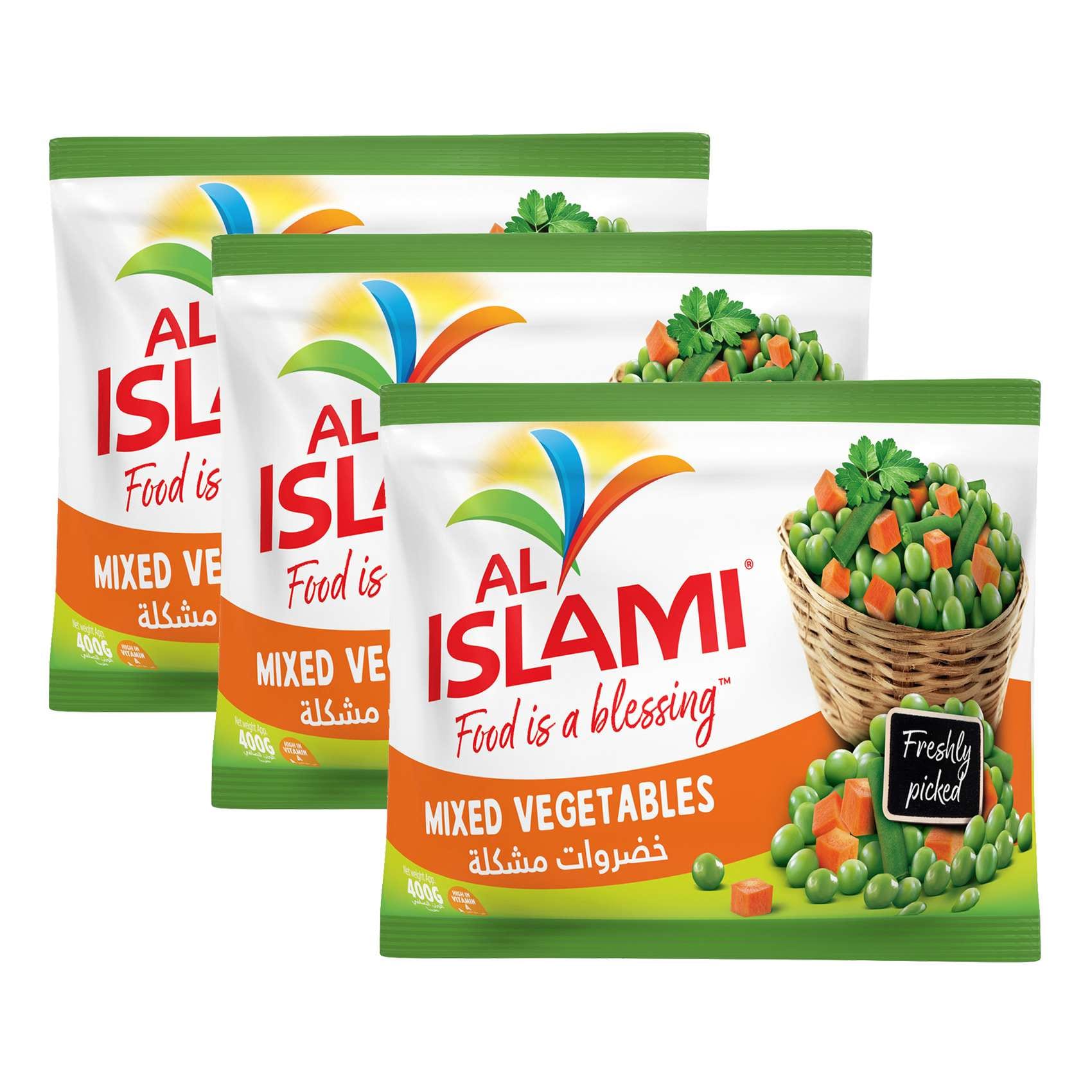 Buy Al Islami Mixed Vegetables, 400g Pack of 3 Online | Carrefour UAE