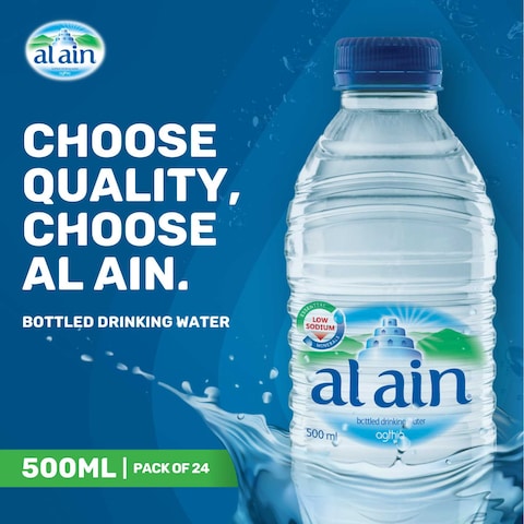 Al Ain Low Sodium Bottled Drinking Water 500ml Pack of 24