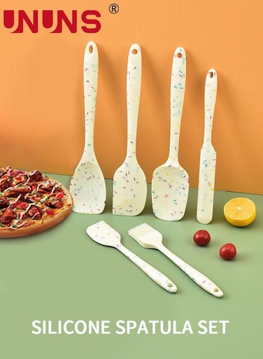 Silicone Spatula Set,6-Piece Heat Resistant Nonstick Spatulas Set,Food Grade Silicone Spatulas For Baking Cooking Mixing Kitchen Utensils Set