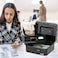 Rubik Medium Cash Box with Tray and Combination Lock Portable Durable Register Money Box Safe for Bills Jewelry Receipts Coins (20x16x9cm) White