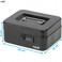 Rubik Medium Cash Box with Tray and Combination Lock Portable Durable Register Money Box Safe for Bills Jewelry Receipts Coins (20x16x9cm) White