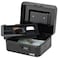 Rubik Medium Cash Box with Tray and Combination Lock Portable Durable Register Money Box Safe for Bills Jewelry Receipts Coins (20x16x9cm) White