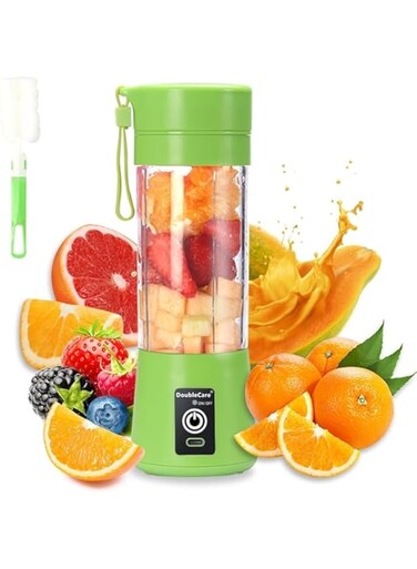 Generic Personal USB Juicer Cup,Portable Juicer Blender,Household Fruit Mixer - Six Blades in 3D,Rechargeable Fruit Mixing Machine For Baby Travel 380ml,خلاط عصارة محمول, blender,liquidiser